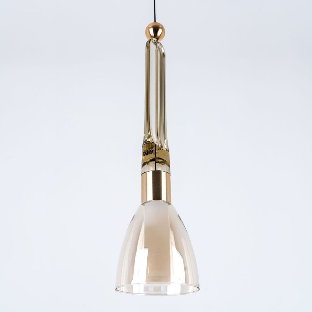 Подвесной светильник 12.5*80/200 см, LED 6W 3300К MODESTYLE MS.1631.1 золото/черный