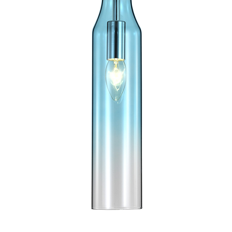 Подвесной светильник 8*8*198,5 см, 1*E14, 40W, Indigo BEUTA V000563 хром, 11052/1P Blue