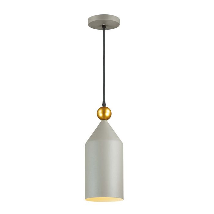 Подвесной светильник Odeon Light Bolli 4092/1 серый, диаметр 15 см