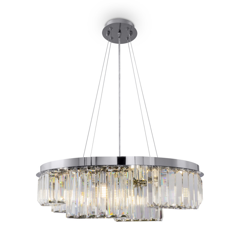 Подвесная люстра Maytoni Colline MOD083PL-06CH, диаметр 60 см, хром