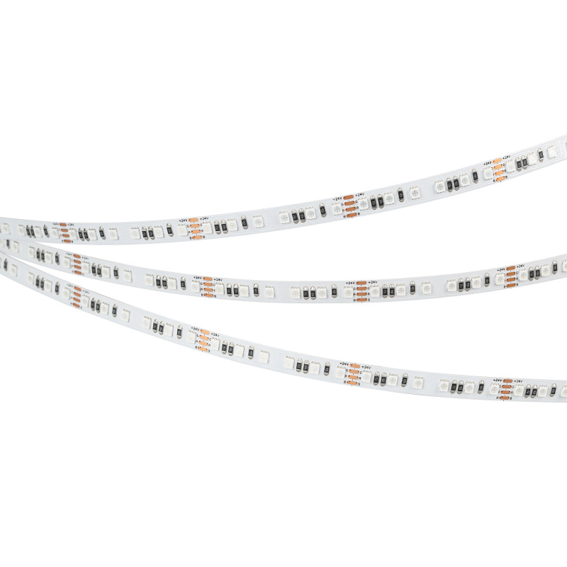 Лента RT-A120-8mm 24V RGB (12 W/m, IP20, 2835, 5m) (Arlight, 5 лет) 042905. Цена указана за 5 метров. Продается кратно 5 метрам.