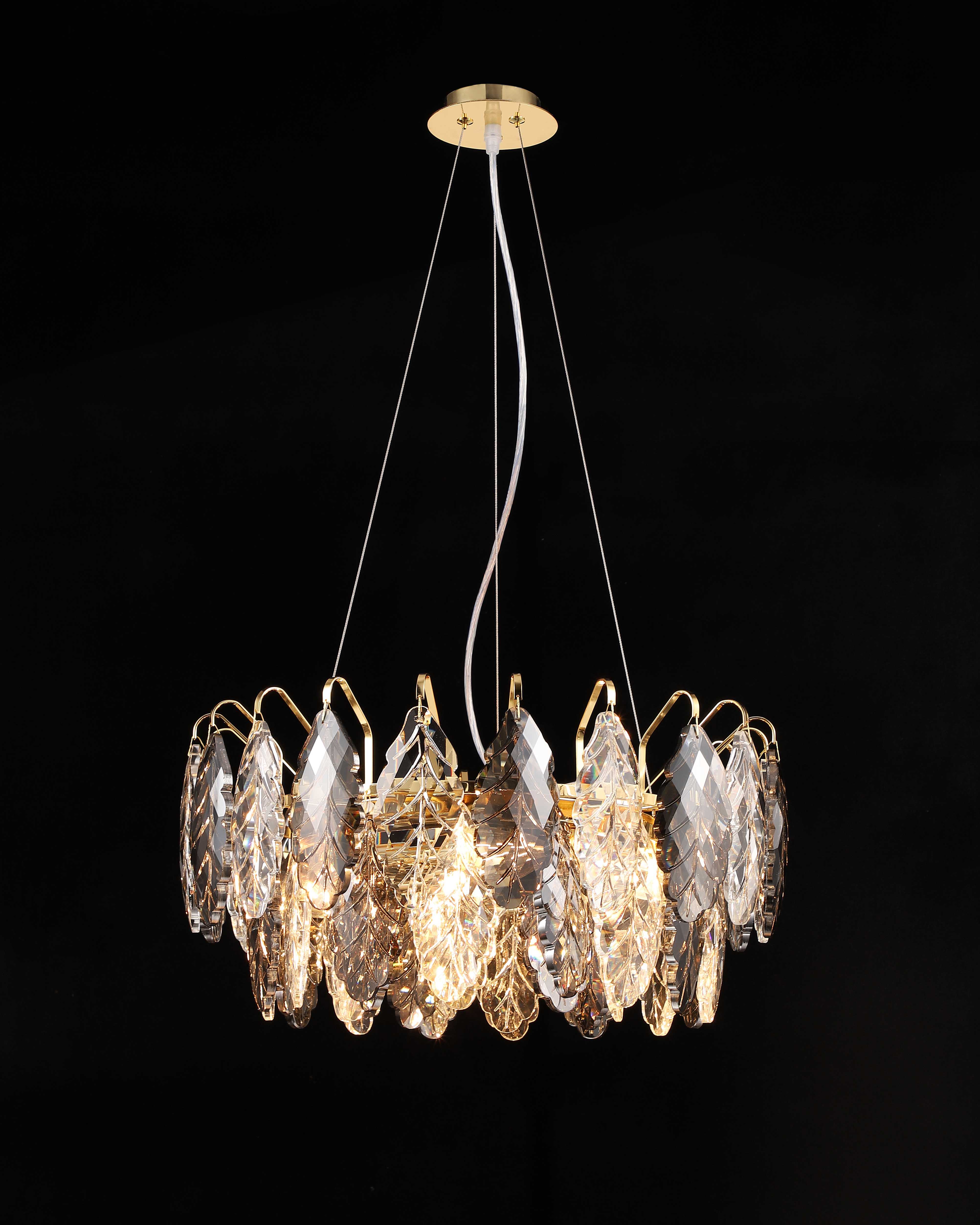 Люстра  500*250, 6*E14, 40W NewRgy Cristallo 25G-D500 GOLD, Золото