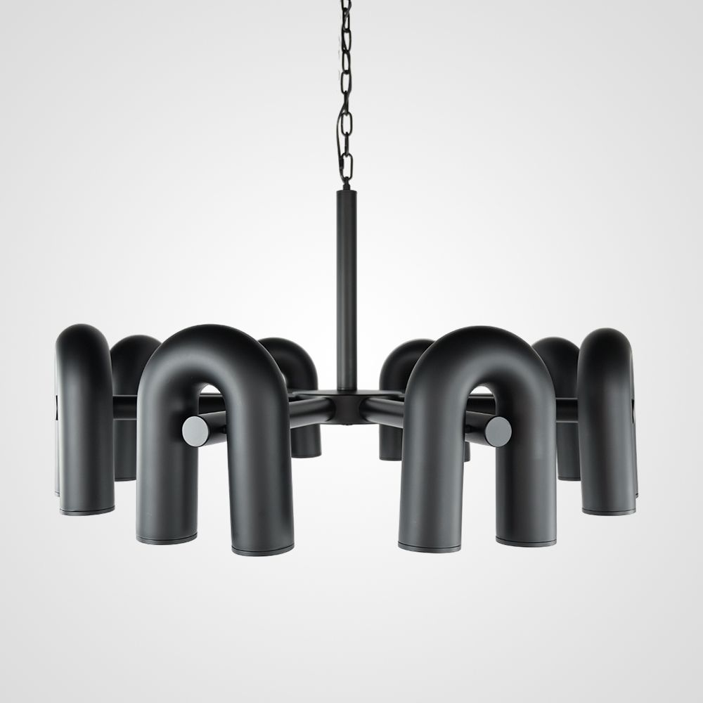Подвесная люстра FANNY 16 Black 100*100*55 см, 16*LED*7W, 3000K, ImperiumLoft fanny01, Чёрный