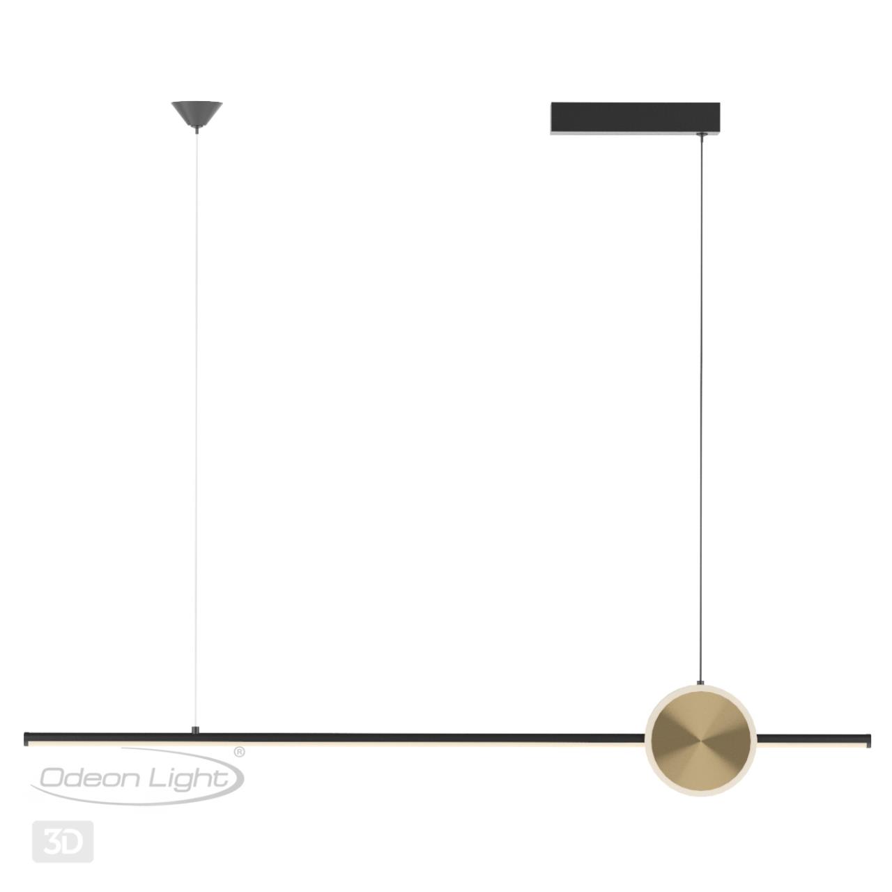 Светодиодный светильник 100 см, 30W, 3000K, Odeon Light STILO 6601/30L, черный