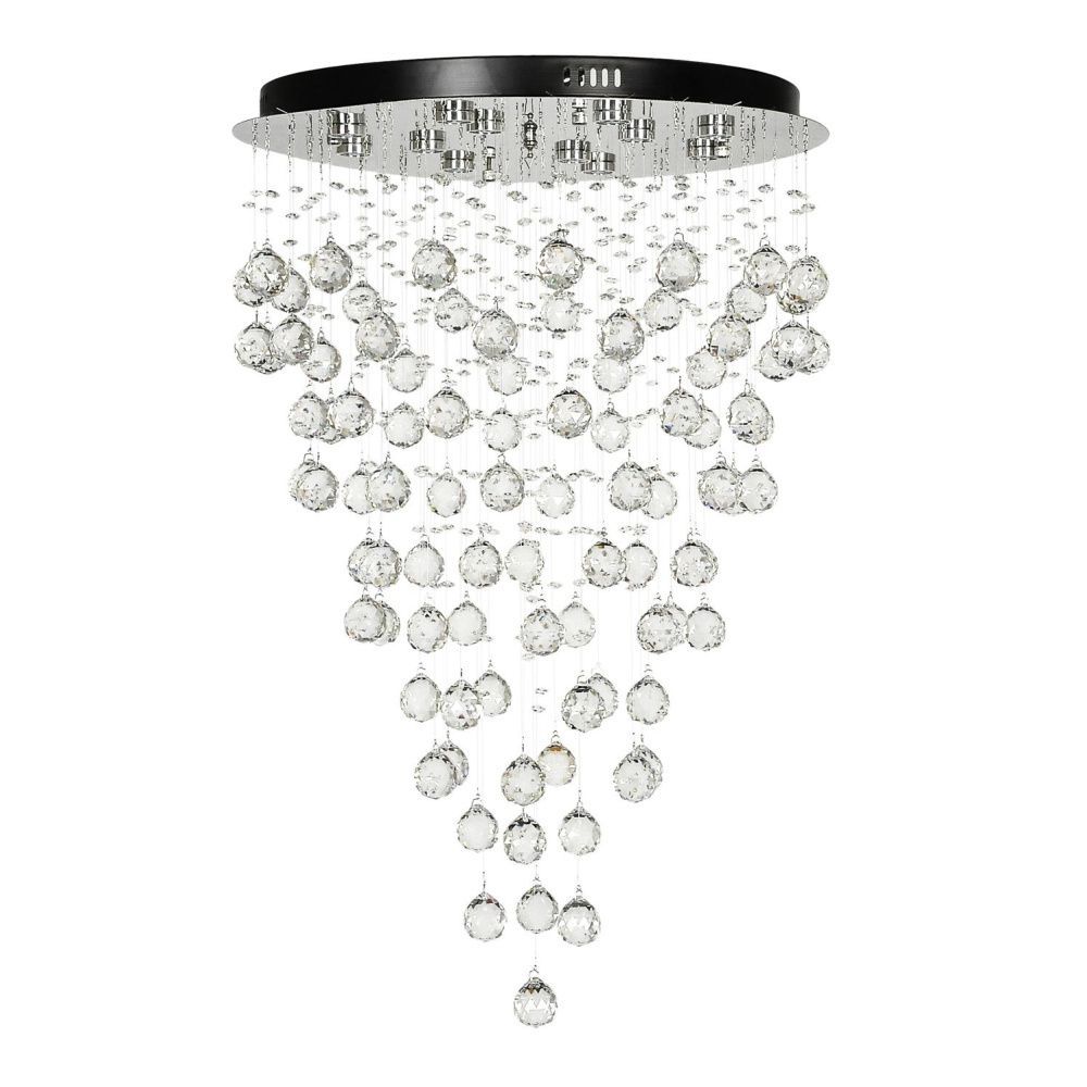 Люстра потолочная *55*100 см, 12*LED*10W, K, Arti Lampadari Flusso Nickel Flusso L 1.4.55.601 N, Никель