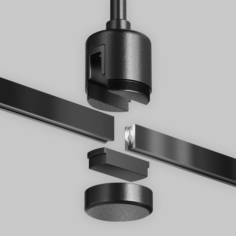 Стойка 4*4*40,6 см, Maytoni Technical Magnetic trаck system Flarity черный TRA158C-IPCL1-B черный