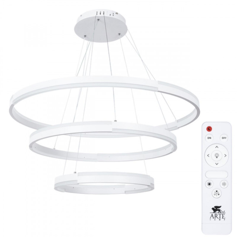 Светильник 85 см, 86W, 3000-6000K Arte Lamp Alfie A2180SP-60WH, белый