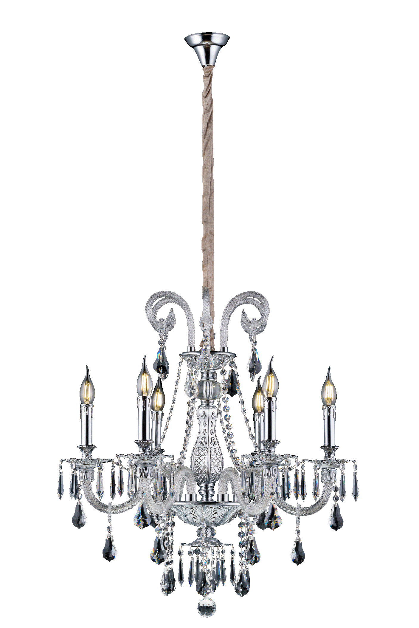 Люстра 660*710-1300, 6*E14, 40W NewRgy Premium 8258/6CR CHROME, Хром