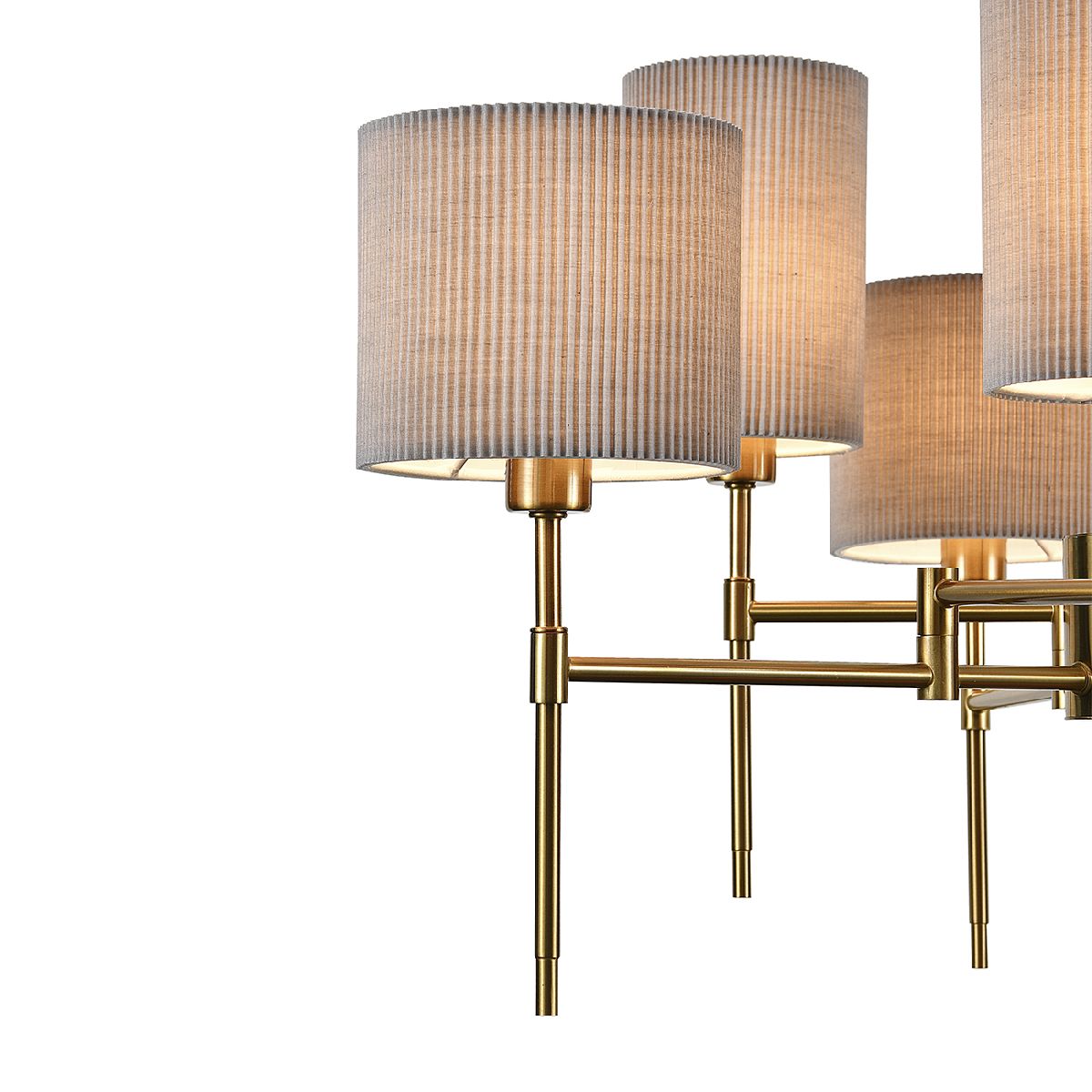 Светильник на штанге 69*69*60-120 см, 6*40W, E14  Indigo Plisse 13033/6R Brass