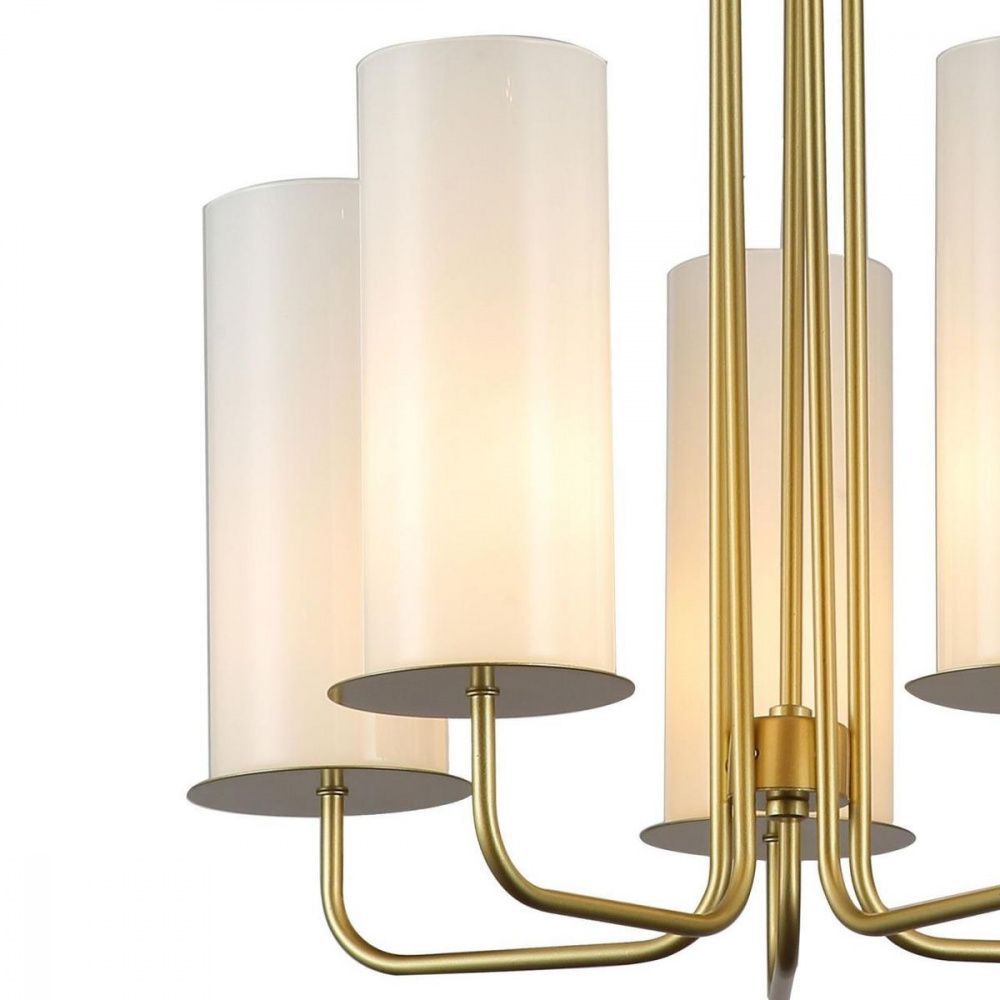 Люстра F-Promo Prometeo 2923-5P, D520*H750, медного золота, плафон из белого стекла