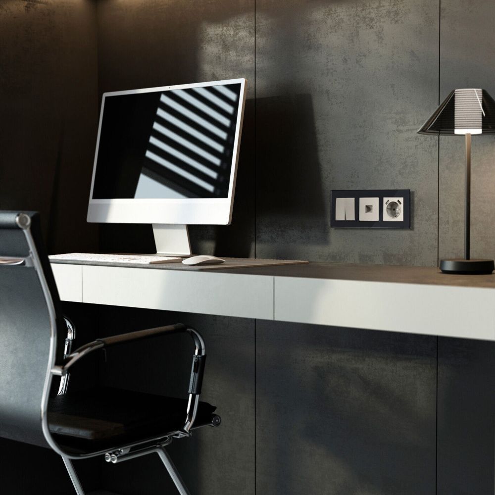 W1281004 Розетка Ethernet RJ-45, дымчатый Werkel, 4690389212000