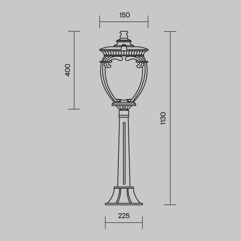 Светильник 113 см, Maytoni Fleur O414FL-01BZ1, античная бронза