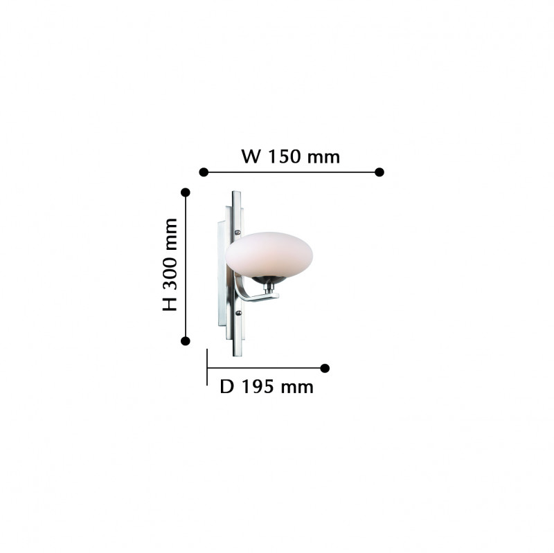 Бра Favourite Pernetti 2514-1W, D195*W150*H300, никель