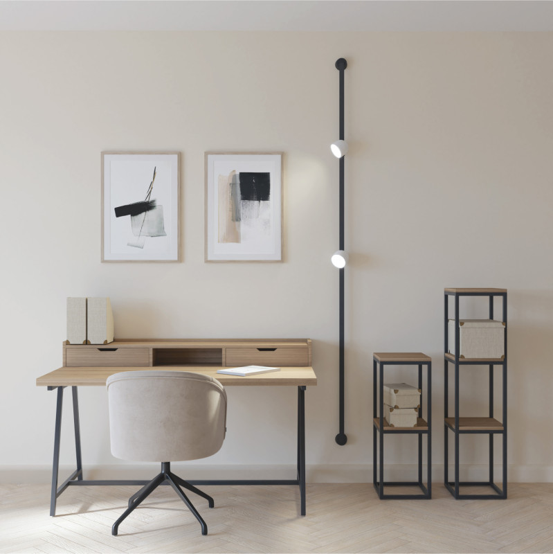 Светильник на шине 10*10,7 см, LED * 12W, 4000K, Denkirs Belty Spot DK5542-WH+BK, черный