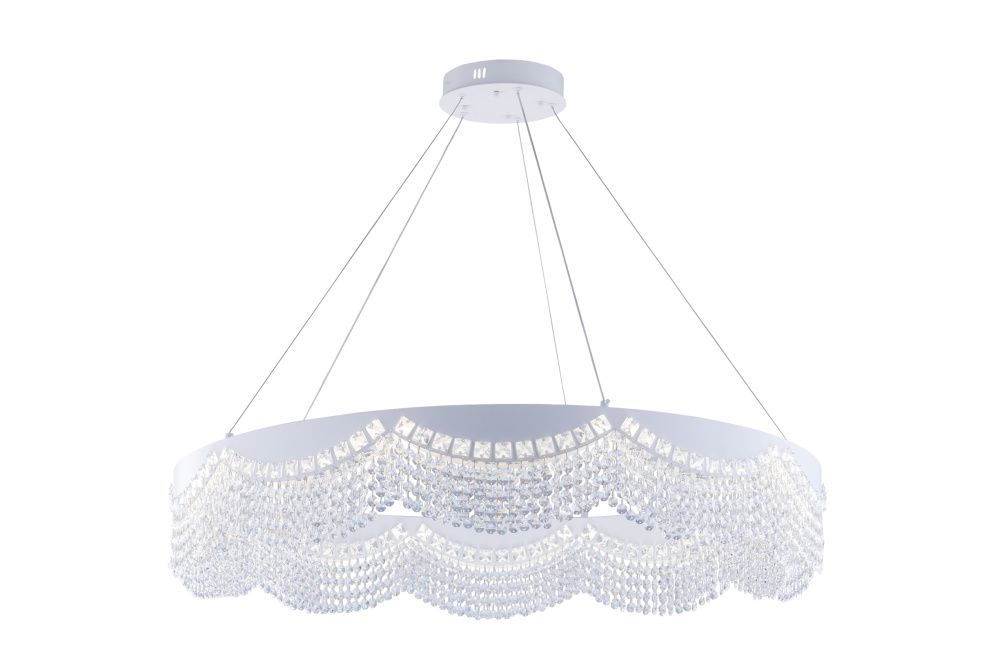 P7023/D1000 WH Люстра (RL) 214W*LED, Ø1000 x H170 (1370), Rilon WH (БЕЛЫЙ)