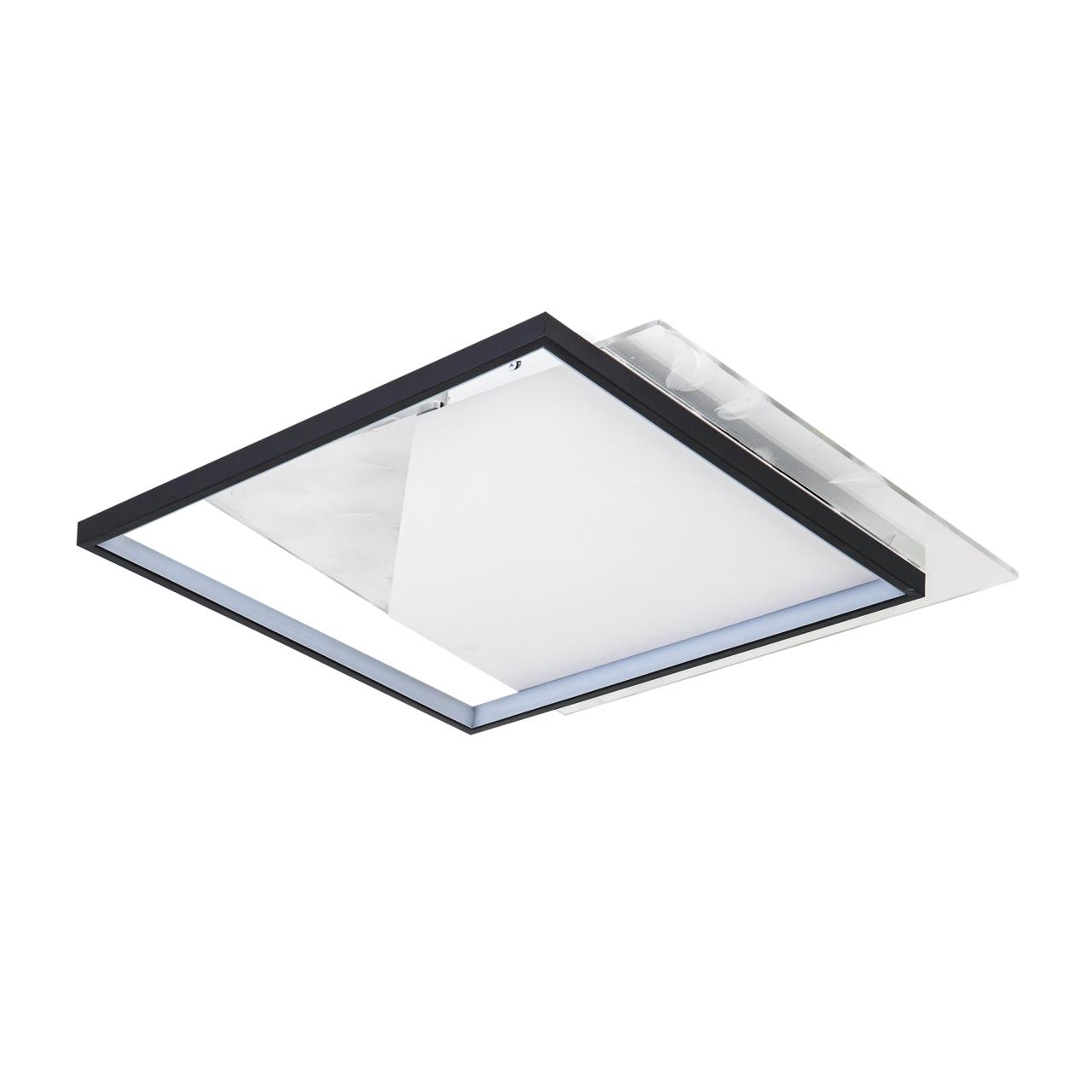 Светильник 50*50*5 см, LED 67W, 3000 / 6000K, Черный LED4U L1041-500