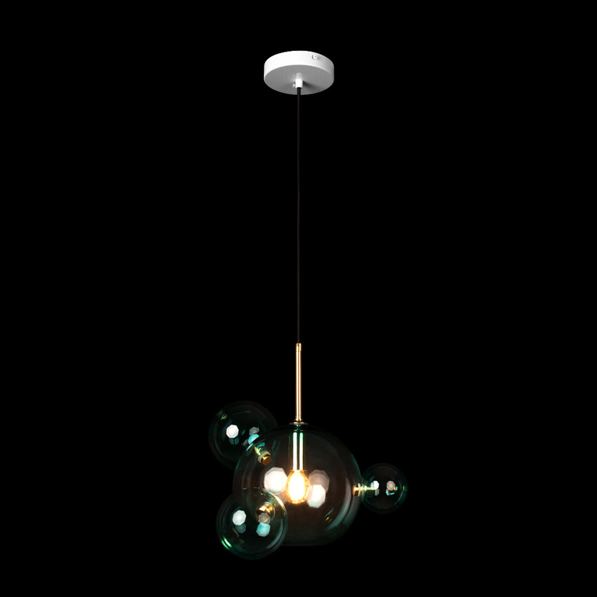 Подвесной светильник 39*31 см, 1*E14*40W LOFT IT Bolle 2027-P4 Blue mini золото