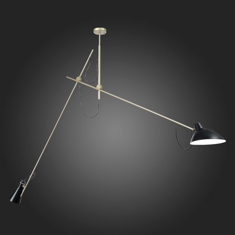 Светильник подвесной 26*190*180 см, 2*E27 черный+золото ST Luce Jarro SL1803.203.02