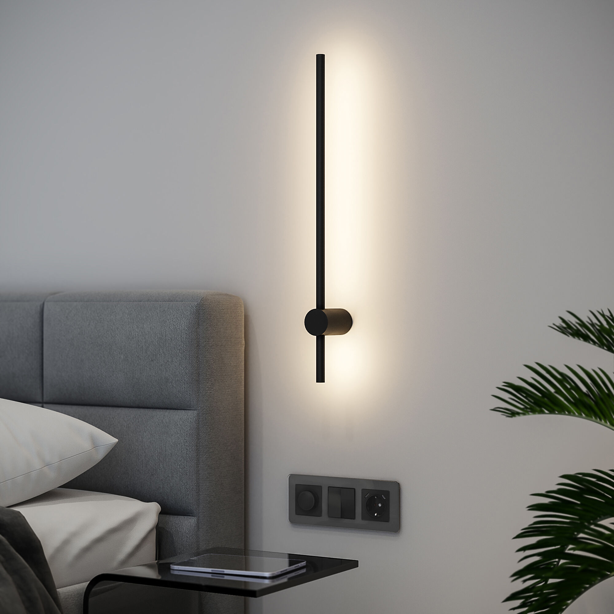 Бра 60 см Cane LED MRL LED 1115 черный Elektrostandard
