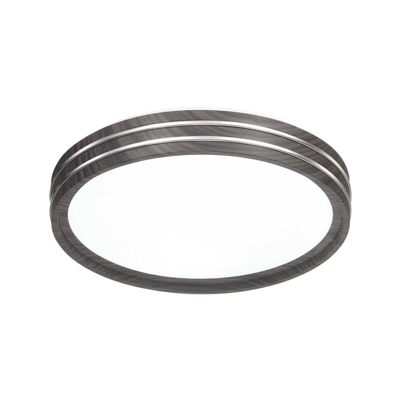 Cветильник 50*7 см, LED 72W, 3000-6000 К, IP43, белый/венге под дерево/хром, пластик Sonex Trosto, 7604/EL