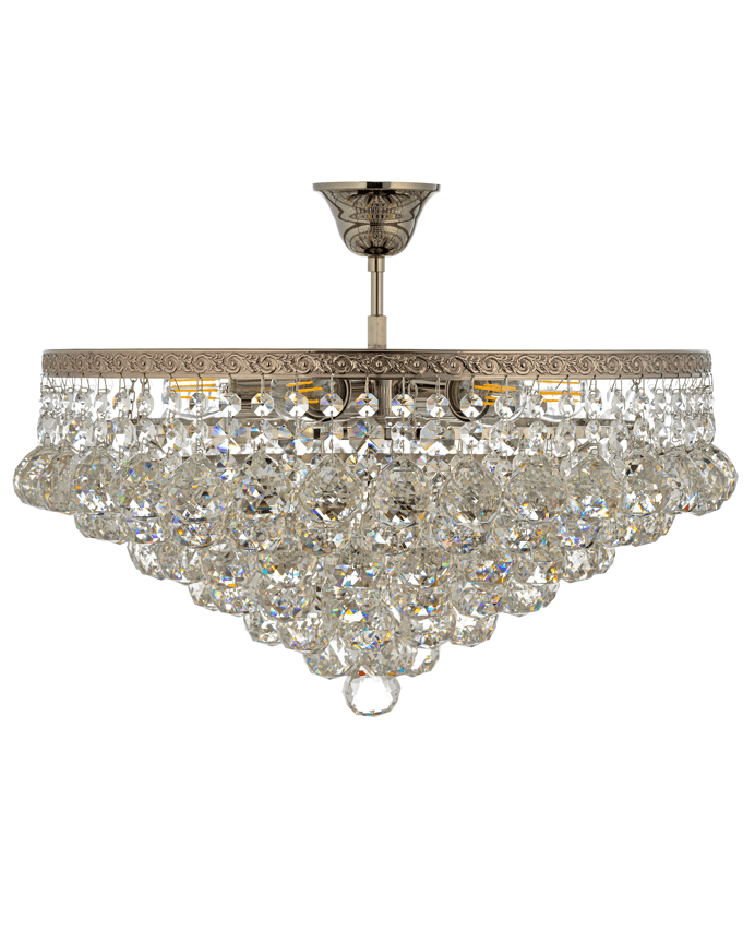 Люстра потолочная *46*35 см, 6*E27*60W, Arti Lampadari Castellana Nickel Castellana E 1.3.46.501 N, Матовый никель