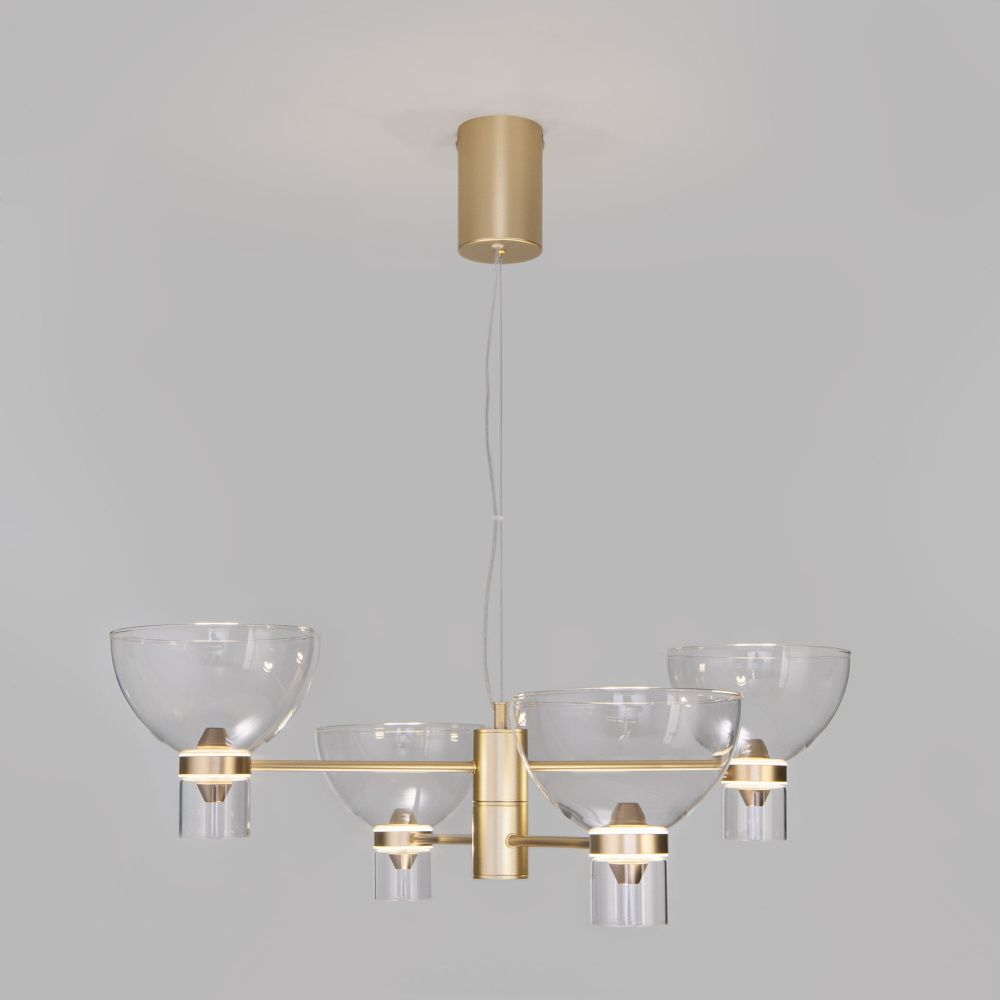 Подвесная люстра 68 см, 18W, 4000K, Eurosvet 204053 LED, латунь