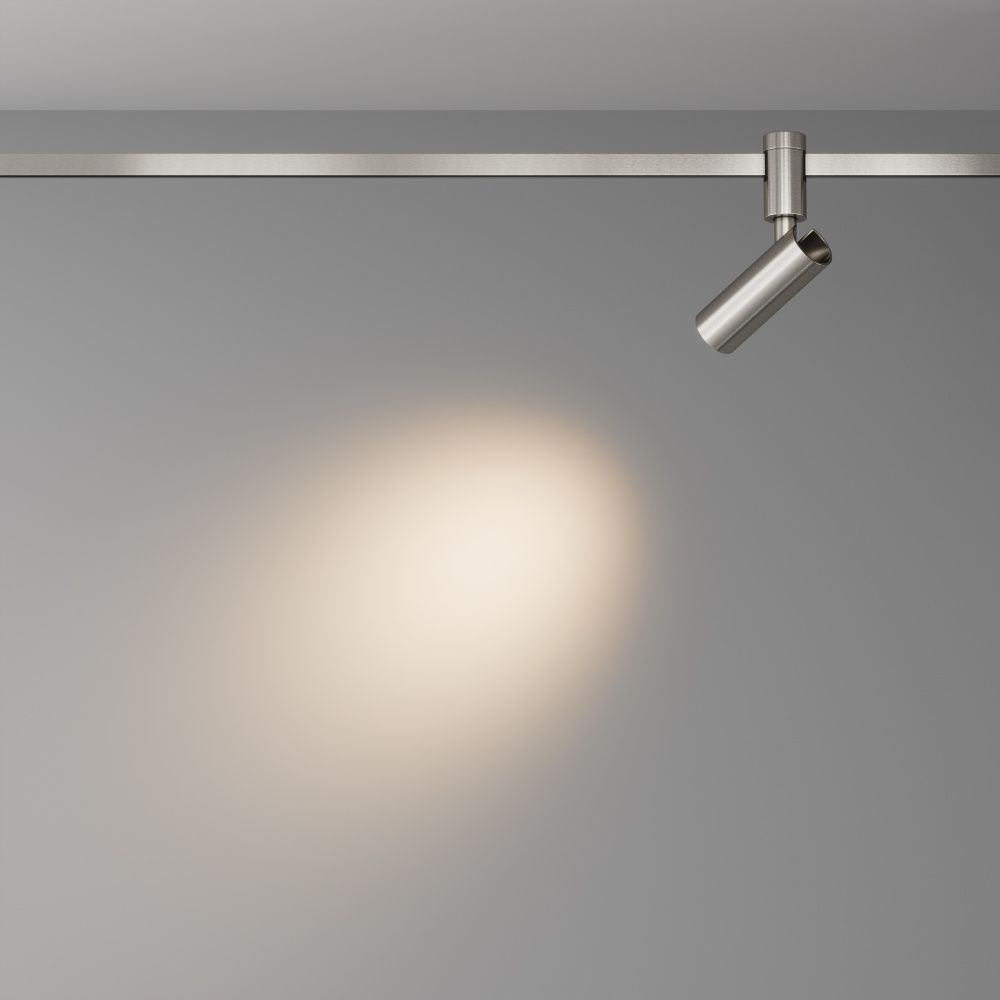Трековый светильник  TR144-1-5W3K-W-PT **-15,8 см, *LED*5W, K, Maytoni technical FLARITY TR144-1-5W3K-W-PT, Платина