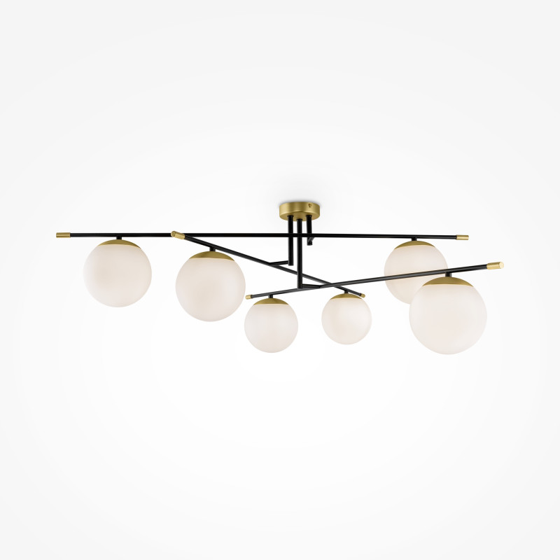 Потолочная люстра Maytoni Nostalgia MOD048CL-06G, золото-черный