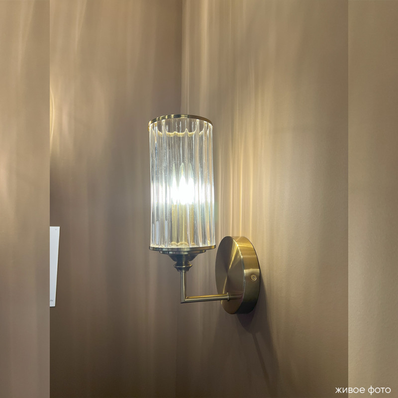 Бра 33 см, Crystal Lux GLORIA AP1 BRASS, латунь
