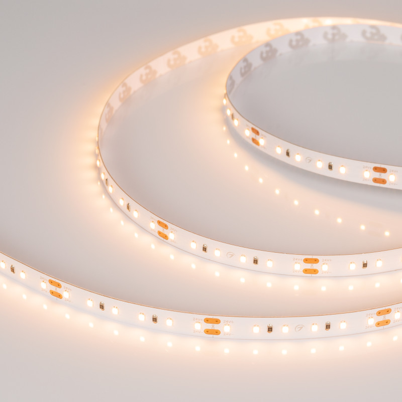 Лента MICROLED-M120-8mm 24V Warm3000 (6.5 W/m, IP20, 2216, 5m) (Arlight, Открытый) 024438(2). Цена указана за 5 метров. Продается кратно 5 метрам.
