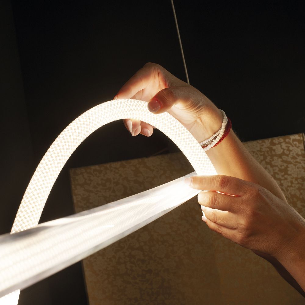 Подвесной светильник 146,5*8*60-238 см, *LED*38W, 3000K, Mantra Fugaz MAN8952, золотой