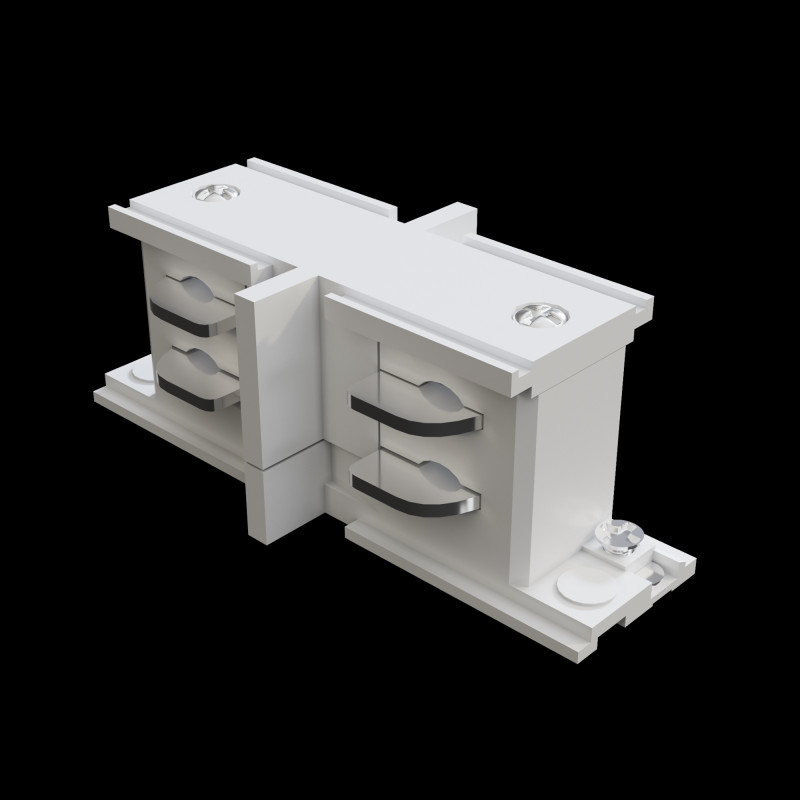 Коннектор прямой внутренний Trinity белый для накладной трековой системы Maytoni Technical Three phase track system Trinity TRA005CI-31W белыйIP 20