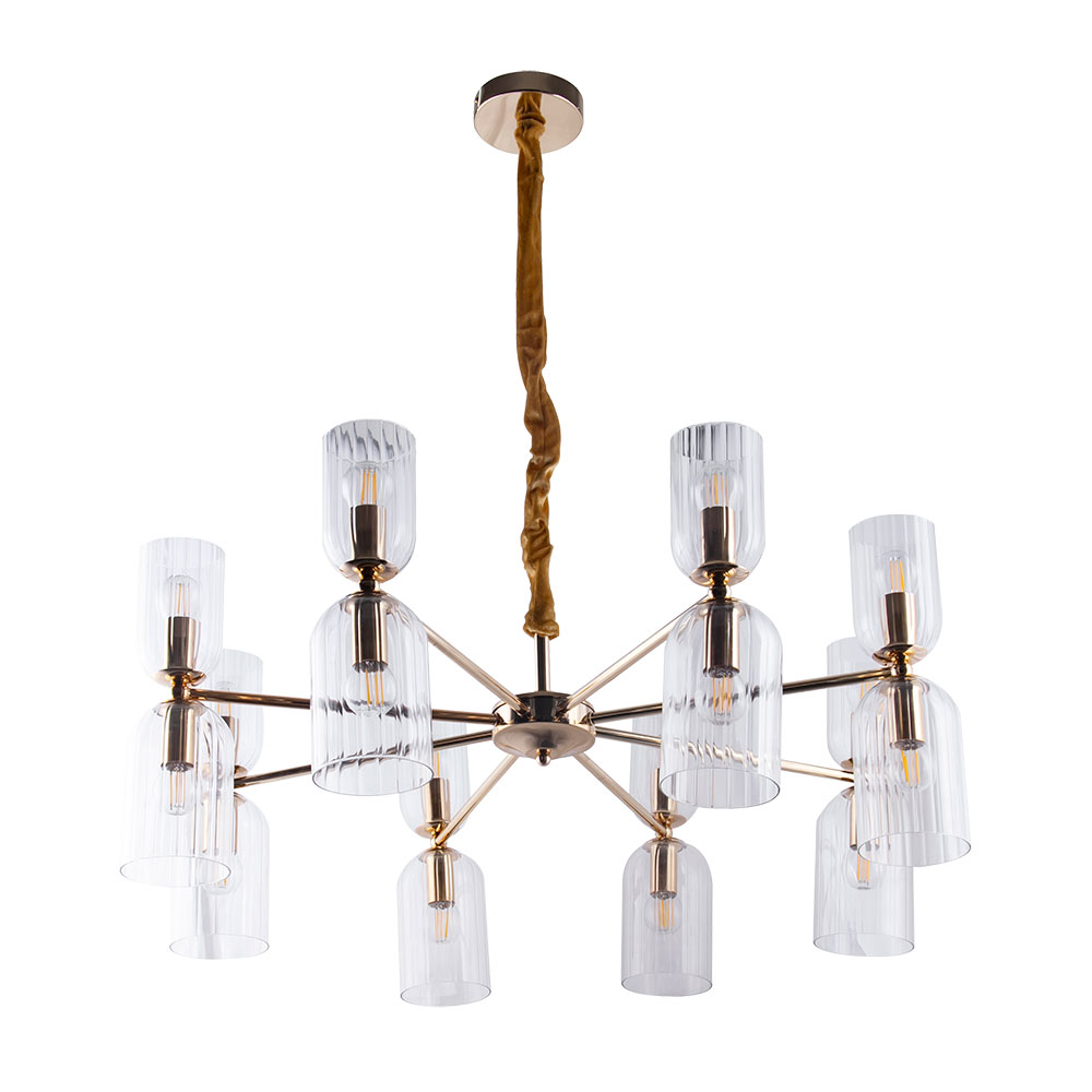 Люстра 32*82 см, 16*E14, 40W, Arte Lamp Charm A1623LM-16GO, Золото