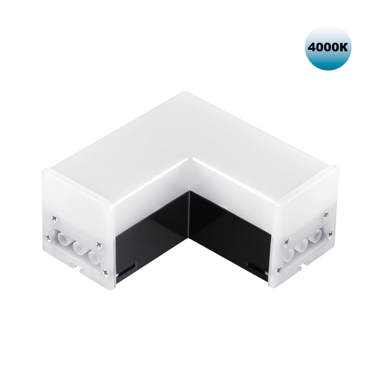 Светильник-соединитель "L"- образный с одним сетевым входом OVER 359117 черный  IP20 LED 8W 4000K 100-265V 720Лм BITS