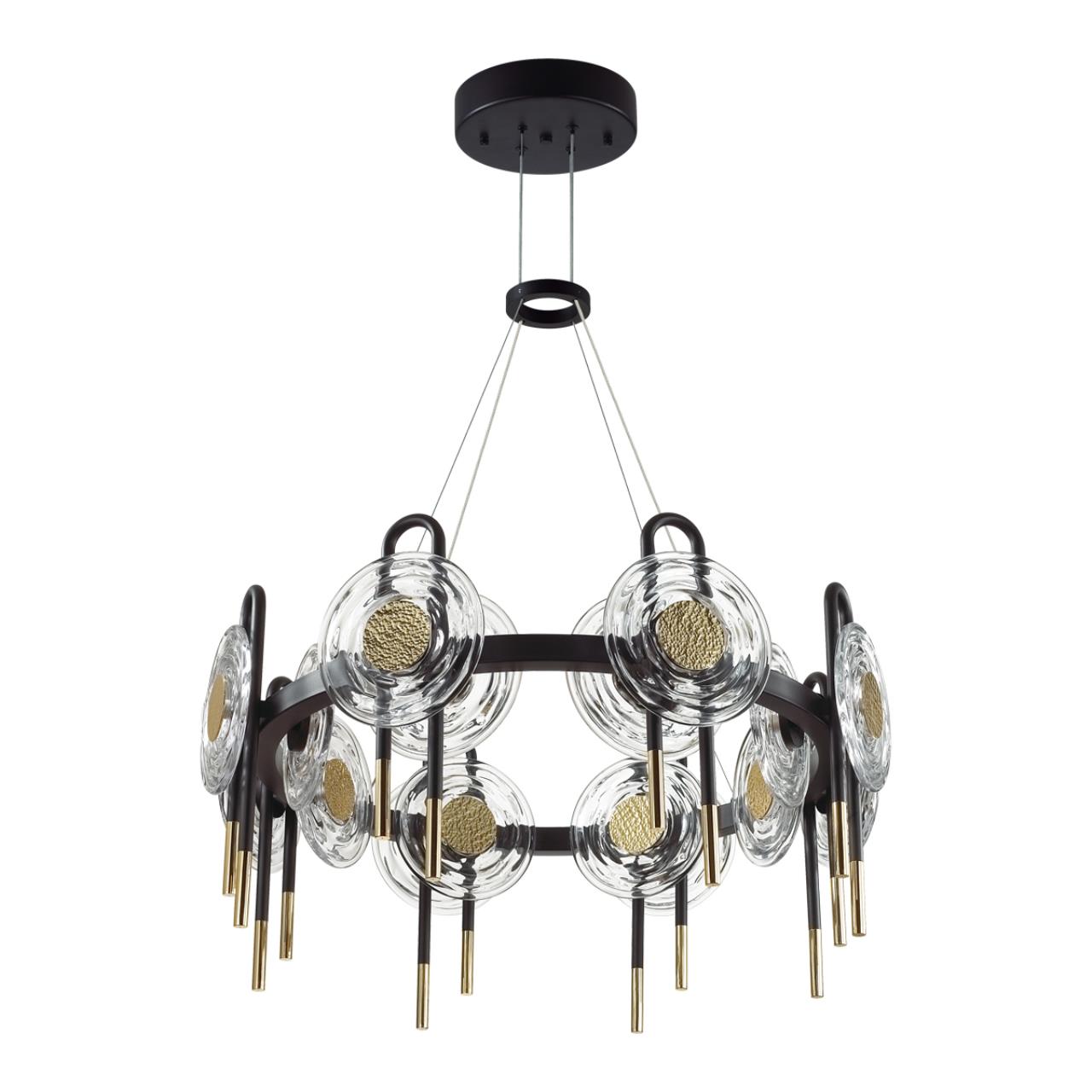 Люстра 80 см, 1*LED*92W, 3000К, 8990lm Odeon Light Magnet 5407/92L, черный