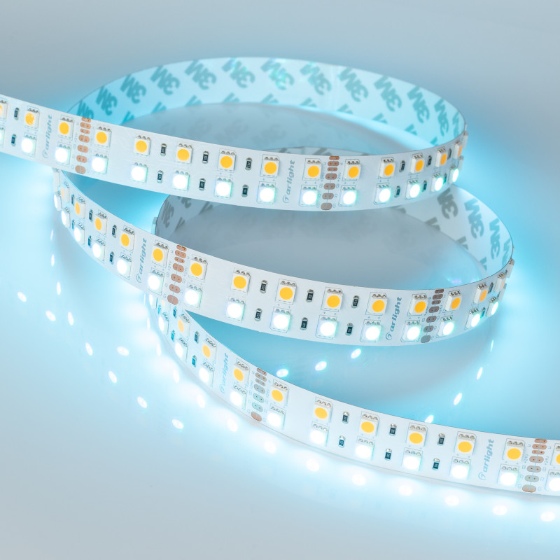 Лента RT-B144-19mm 24V RGBW-Warm (32 W/m, IP20, 5m) (Arlight, Открытый) 012327(3). Цена указана за 5 метров. Продается кратно 5 метрам.