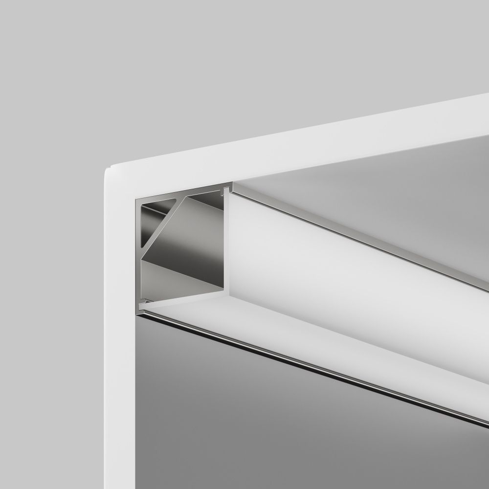 Рассеиватель для профиля 16×16 (Угол, Белый, 2 м), ALM-1616S-O-DF-2M Maytoni Led Strip Накладной профиль Белый 642009, Белый