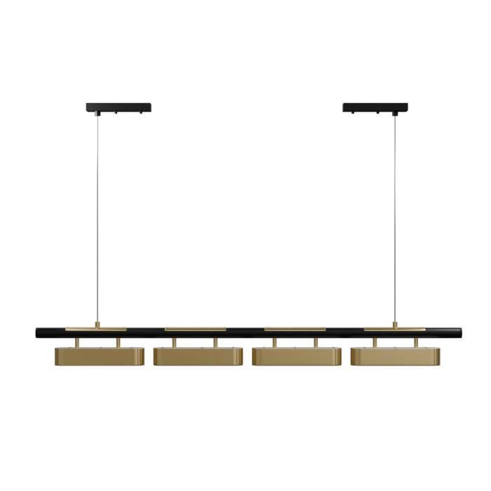 Светильник подвесной 180*14-180 см, 4*LED*10W, 3000-6000K, Lightera Huron LE118L-4G SMART, Черный