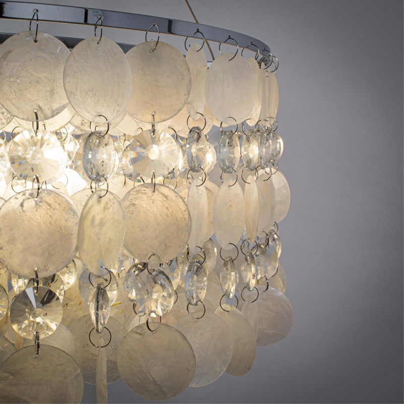 Светильник с ракушками 60 см, Arte Lamp PIPIRIMA A4041SP-8CC, хром