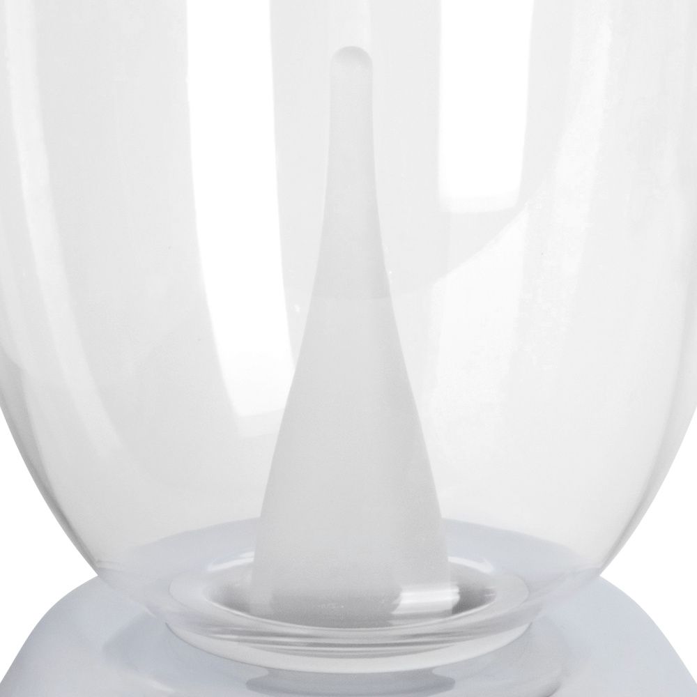 Настольная лампа диммируемая 10W 3000K прозрачный/хром Uovo III Lightstar 807904