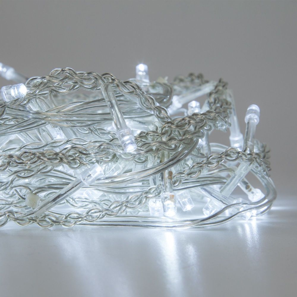 ПОДАРОК ПРИ ЗАКАЗЕ ОТ 20 000 руб - Новогодняя гирлянда занавес белый 1,5*1м IP20 200-001 белый