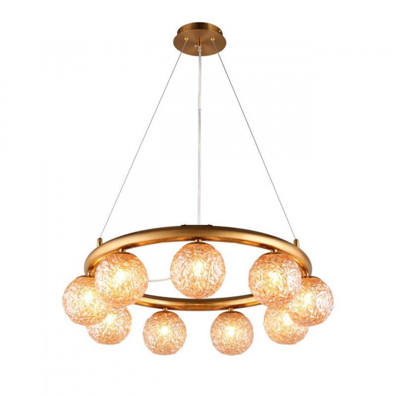 Подвесная люстра 60*50-150 см, 9*G9, 0W, Aployt OLA APL.764.03.09, бронзовый