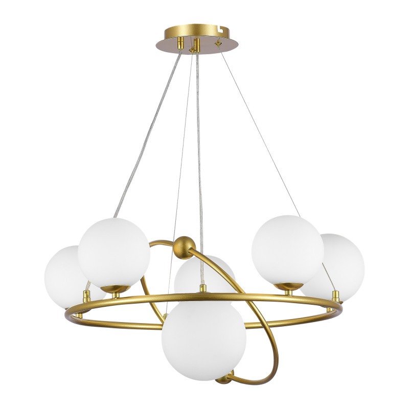 Люстра подвесная 5W, 4000K, Evoluce Artu SLE2210-203-06 Золотой