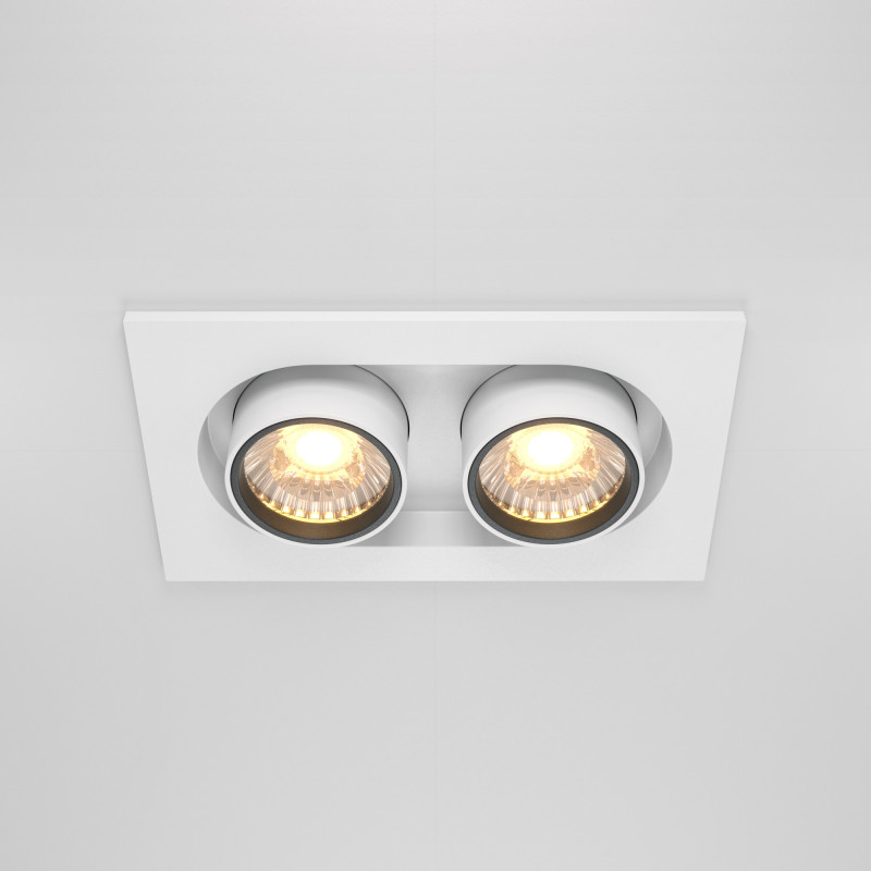 Встраиваемый светильник 15,9*9,5*9,8 см, LED*20W, 3000 К, Hidden DL045-02-10W3K-W Maytoni Downlight, Белый