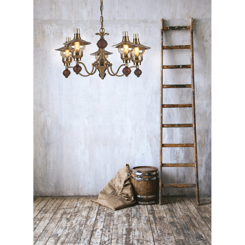 Люстра подвесная Arte Lamp TRATTORIA A5664LM-5AB, диаметр 66 см, бронза