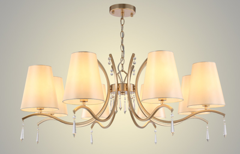Люстра 95 см, Crystal Lux RENATA SP8 GOLD Золотой