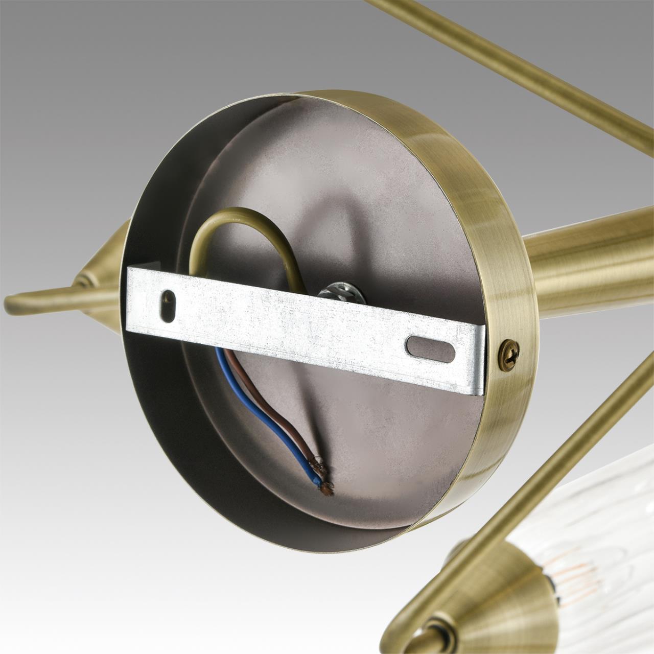 Люстра потолочная 73*45 см, 8*E14 Lumion DOLIANA 6584/8C бронза, прозрачный