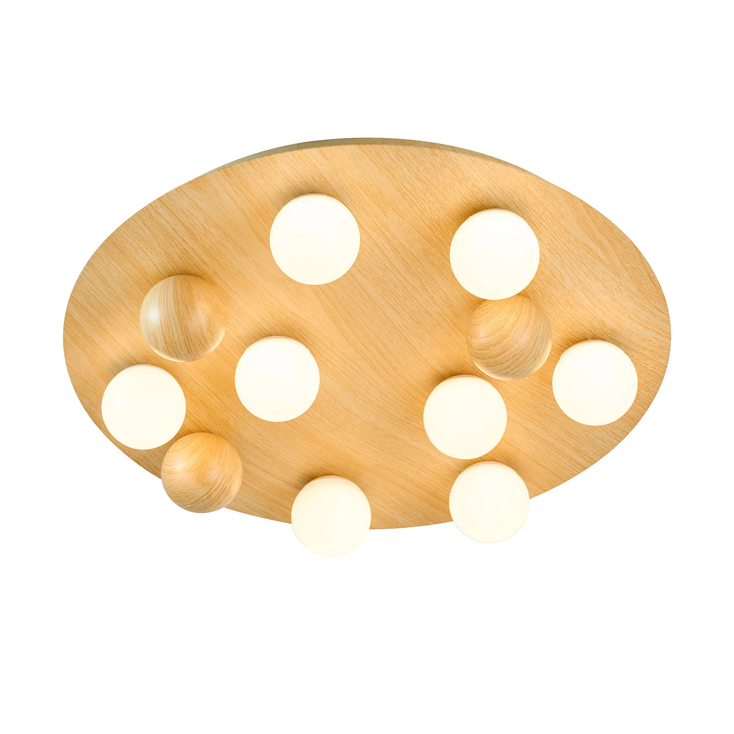 Потолочный светильник 40W, 3000-6000K, F-Promo 4694-8C Swarm, бежевый с фактурой дерева