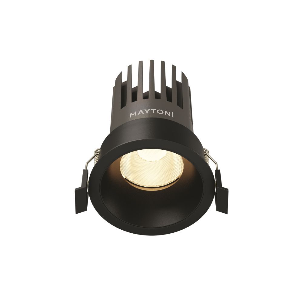 Встраиваемый светильник 8*10 см, вр 7 см, *LED*15W, 3000K, Maytoni Dip DL117-15W-3K-B, Черный