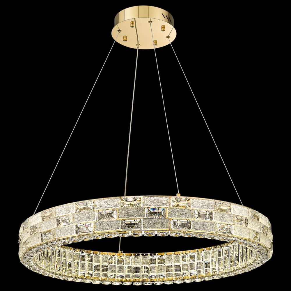 Подвесная люстра 80 см, 3000-6000K, Wertmark Elaine WE469.08.303, золото